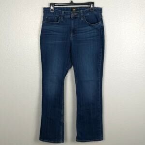 Vintage Lee Women's Bootcut Leg Mid-Rise Blue Jeans Denim Size 10 Short 5-Pocket